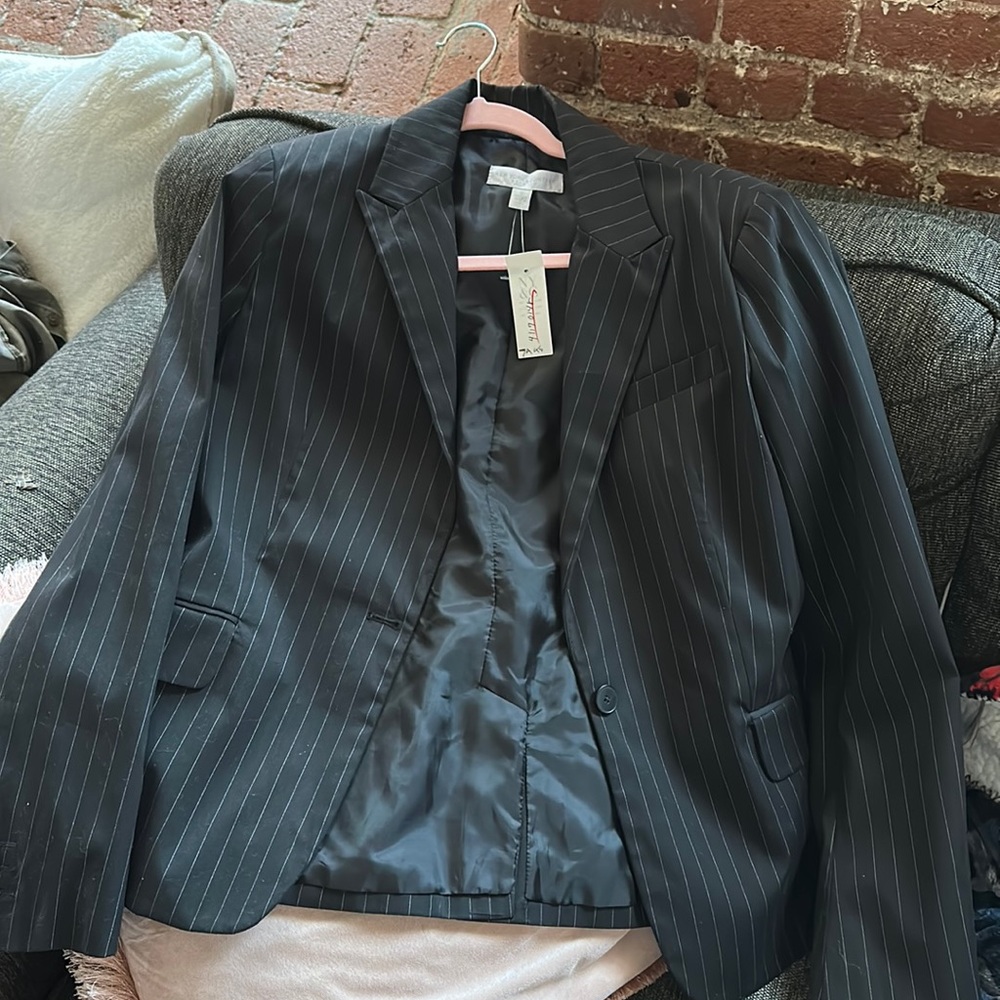 Brand new with tags black/white pinstripe New York & co blazer size 12